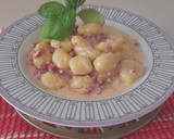 Foto del paso 3 de la receta: Ñoquis en salsa de jamón y tomate seco