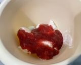 A picture of step 4 of Black Currant Mascarpone Cake with Cherry Sugar.