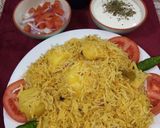 A picture of step 10 of Aloo ki tahari.