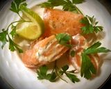 Une image de l'étape 4 de Rouleau de saumon au fromage blanc et herbes aromatiques😜😜👍👍.