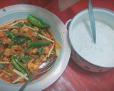 A picture of step 4 of Prawn karhai.