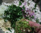 A picture of step 2 of Multi flour mix Thalipith.