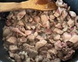 Foto del paso 3 de la receta: Arroz tres delicias, cerdo, carne y pulpo
