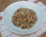 Pas rețetă Orez cu piept de pui și verdețuri (risotto) 7 fotografie