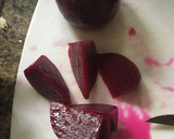 A picture of step 1 of Beet salad with a vinaigrette.