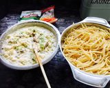 Foto del paso 5 de la receta: Tallarines con puerros y quesos