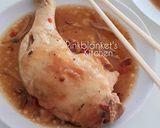 A picture of step 5 of Steamed Herbal Chicken.
