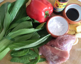 Foto del paso 1 de la receta: Pak Choi salteado con Cerdo 👍🇵🇪