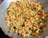 A picture of step 9 of Chinese fried rice.