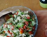 A picture of step 5 of Puglian Panzanella.