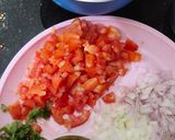 A picture of step 1 of American corn poori chat.