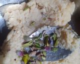 A picture of step 4 of Rasmalai modak.