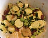 Une image de l'étape 3 de Fèves et Courgettes au Chorizo.