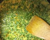 A picture of step 2 of Broccoli Dal (vegan).