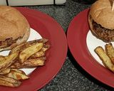 A picture of step 7 of Cheese Burger and chunky chips.