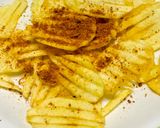 A picture of step 2 of Peri peri potato chips.