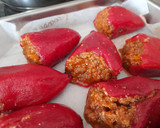 Foto del paso 4 de la receta: Pincho de pimiento del piquillo relleno de boloñesa con queso
