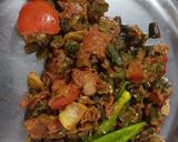 A picture of step 9 of Bhindi 2 pyaja.