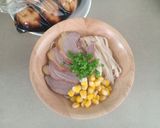 A picture of step 5 of Beef Udon Noodle Soup with Soy Sauce Broth.