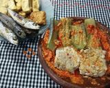 Foto langkah ke 6 dari resep Sambel Kemiri Kencur Terong dan Tempe.