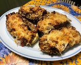 Une image de l'étape 23 de Aubergines farcies au bœuf, tomates et courgette.