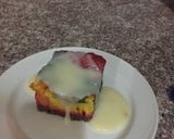 A picture of step 8 of Rainbow flower cake.