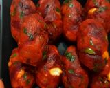 A picture of step 6 of Kolkatas famous beetroot chop.