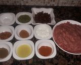 A picture of step 1 of Gola kabab.