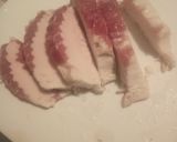 A picture of step 2 of Spanish Bean Soup from my Mother's Recipe Card.