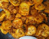 A picture of step 6 of Aratikaya Vepudu/Raw Banana Fry.
