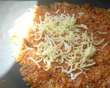 Foto langkah ke 5 dari resep Nasi goreng Kimchi mozarella/ Kimchi fried rice mozzarella.