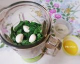 Hình bước làm 1 của món Mì Ý tôm sốt cải bó xôi