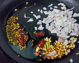 A picture of step 2 of Flat Beans and Potato Sabzi.