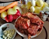 Pas rețetă Ceafă de porc cu legume la cuptor 1 fotografie