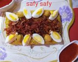A picture of step 6 of Alexandrian Koshari with Curry.