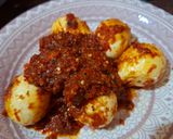 Foto langkah ke 6 dari resep Sambal balik telur bumbu bali.