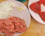Foto del paso 1 de la receta Pimientos rellenos de Carne con crema de los mismo Piquillos