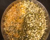 A picture of step 1 of Dal palak.