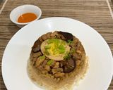 Foto langkah ke 4 dari resep Nasi tim ayam jamur.