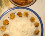 A picture of step 7 of Spinach stew with smoked fish and pomo (cowskin).