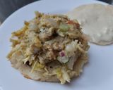 Foto del paso 7 de la receta: Arepa🥯rellena🌽de pollo, aguacate🥑plátano🥙macho maduro🧆