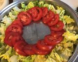 Une image de l'étape 2 de Salade composée : sucrine endives tomates bœuf séché et mozzarella di buffala.
