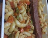 A picture of step 7 of Veg Macaroni with sausage.