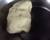 A picture of step 2 of Aloo (potato) matar (peas) less oil kachodis.