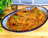 A picture of step 1 of Raw Banana Curry (Kachche Kele ki sabzi).