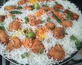 A picture of step 7 of Chicken tiqqa biryani.