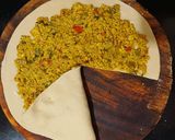 A picture of step 3 of Paneer Bhurji Paratha.