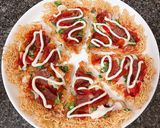 Hình bước làm 4 của món Pizza mì tôm