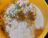 A picture of step 1 of Aloo payaz bhajiya (pakora).