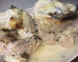 Foto del paso 10 de la receta: FILET DE 🐟MERLUZA🐟 (relleno) ARROLLADO Y CUBIERTO CON SALSA CREMA DE QUESO ROQUEFORT🧀🐟
